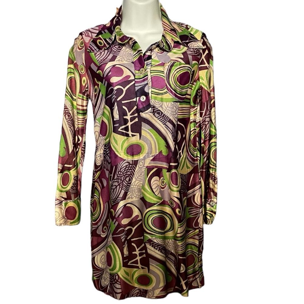 Vintage 1960s Go Go Psychedelic dress